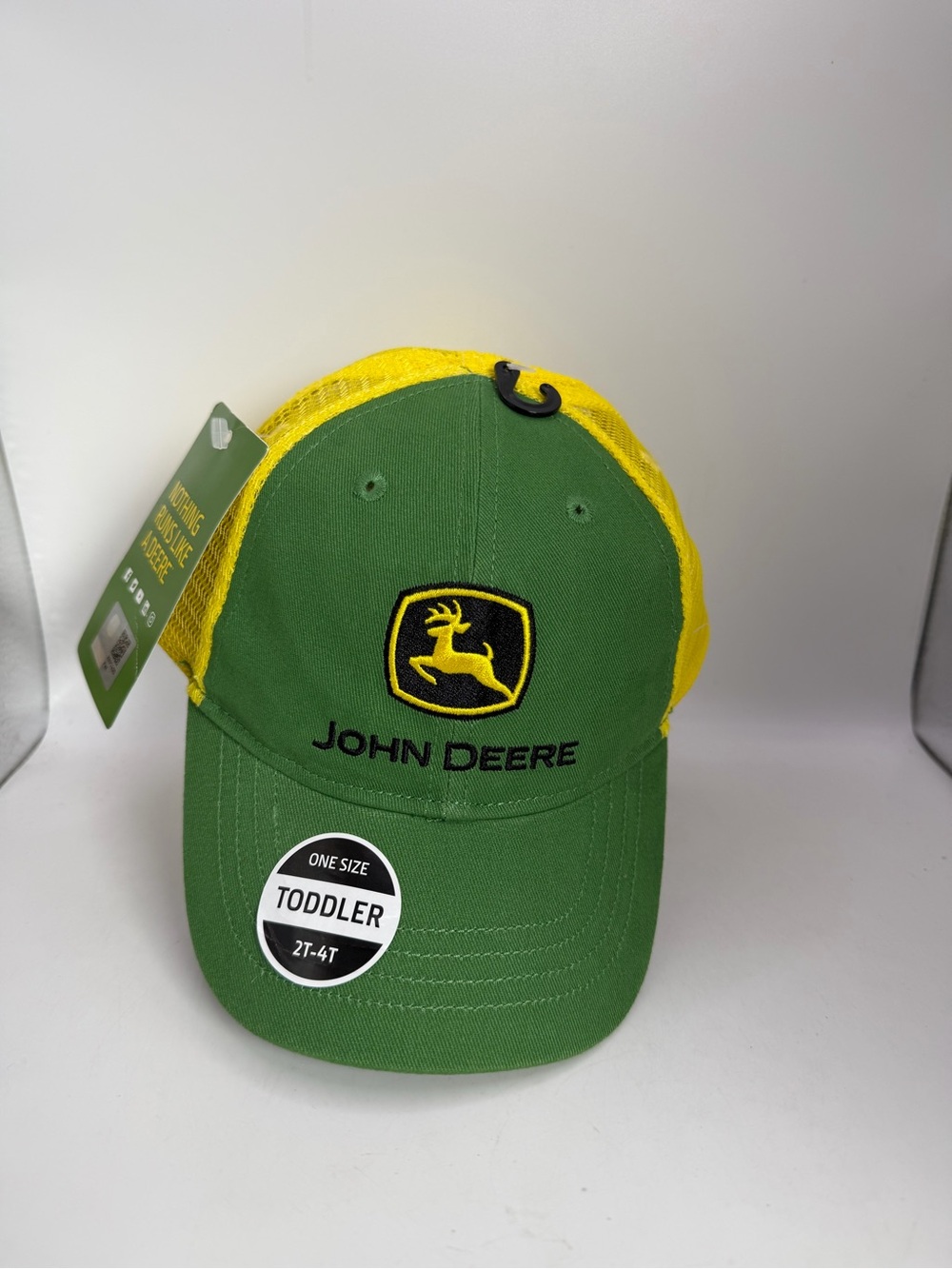 John Deere Toddler Green/Yellow Mesh Farmer/Trucker Snapback Adjustable Hat